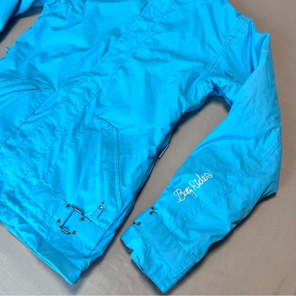 Betty Rides Women’s Snowboard Jacket Blue Hooded Insulated Snow Ski Coat Size M - Picture 4 of 16